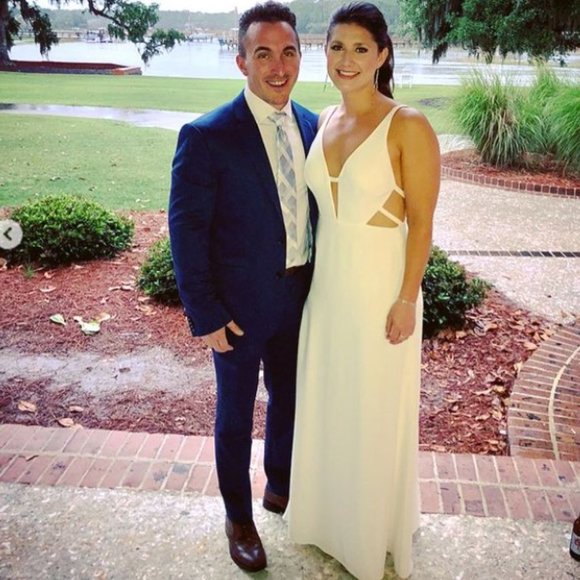 Aidan Mattox Crepe Cutout Sleeveless Gown - Picture 3 of 3